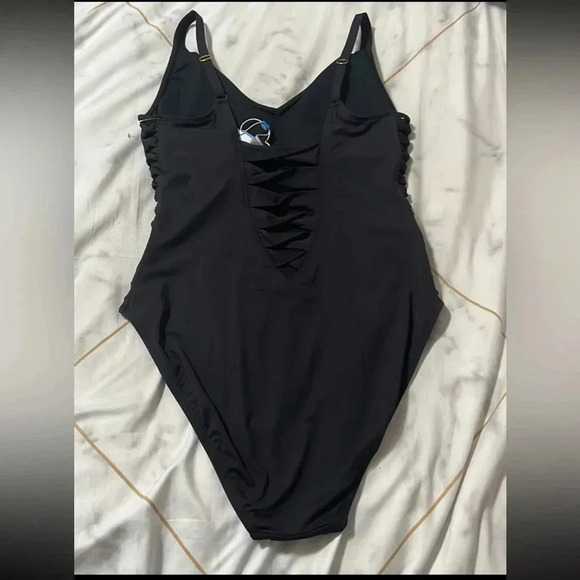 Bleu Rod Beattie Twister Lace Down One Piece Size - Picture 9 of 12